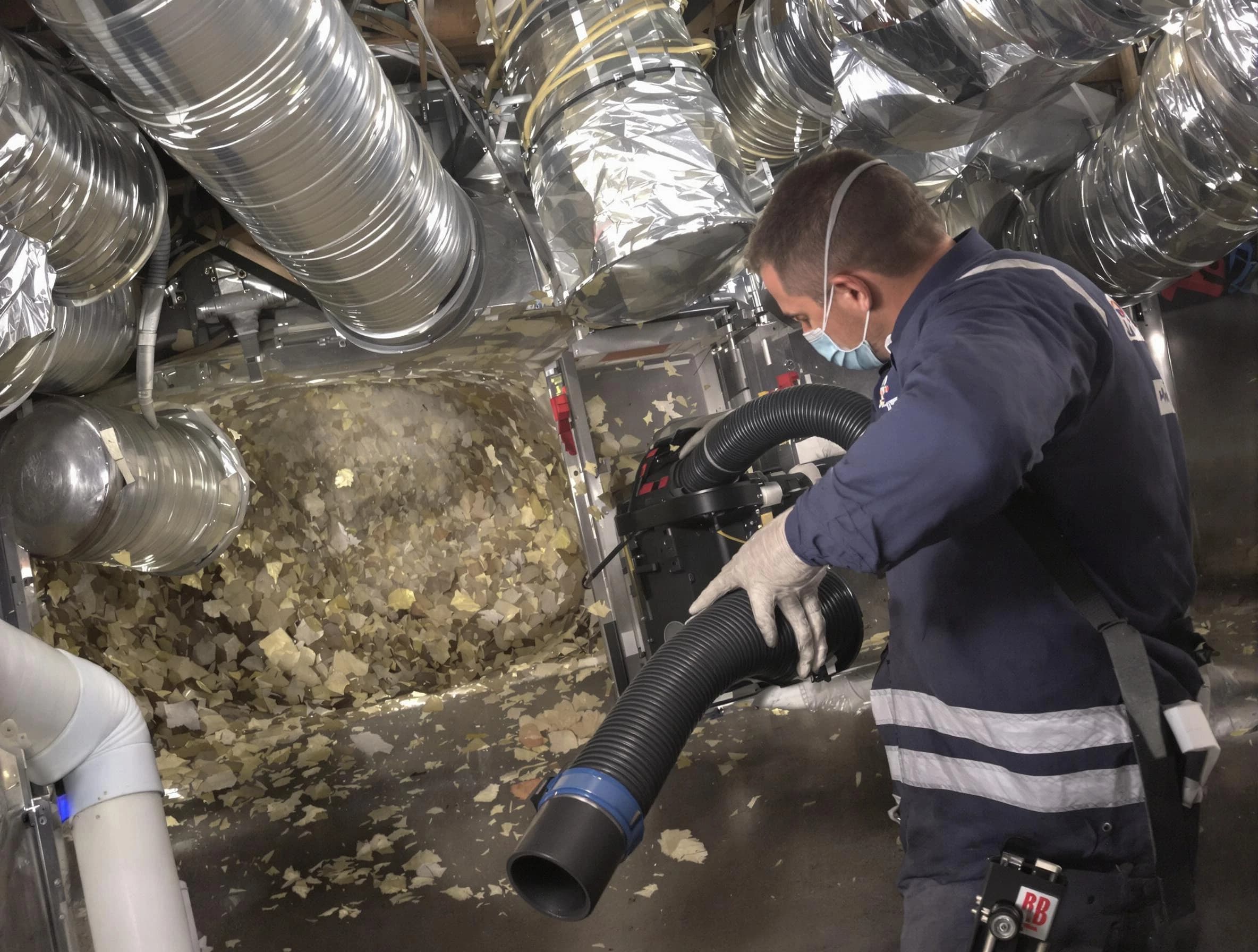 Plain City Air Duct Cleaning specialist operating negative pressure cleaning equipment for thorough duct maintenance in Plain City