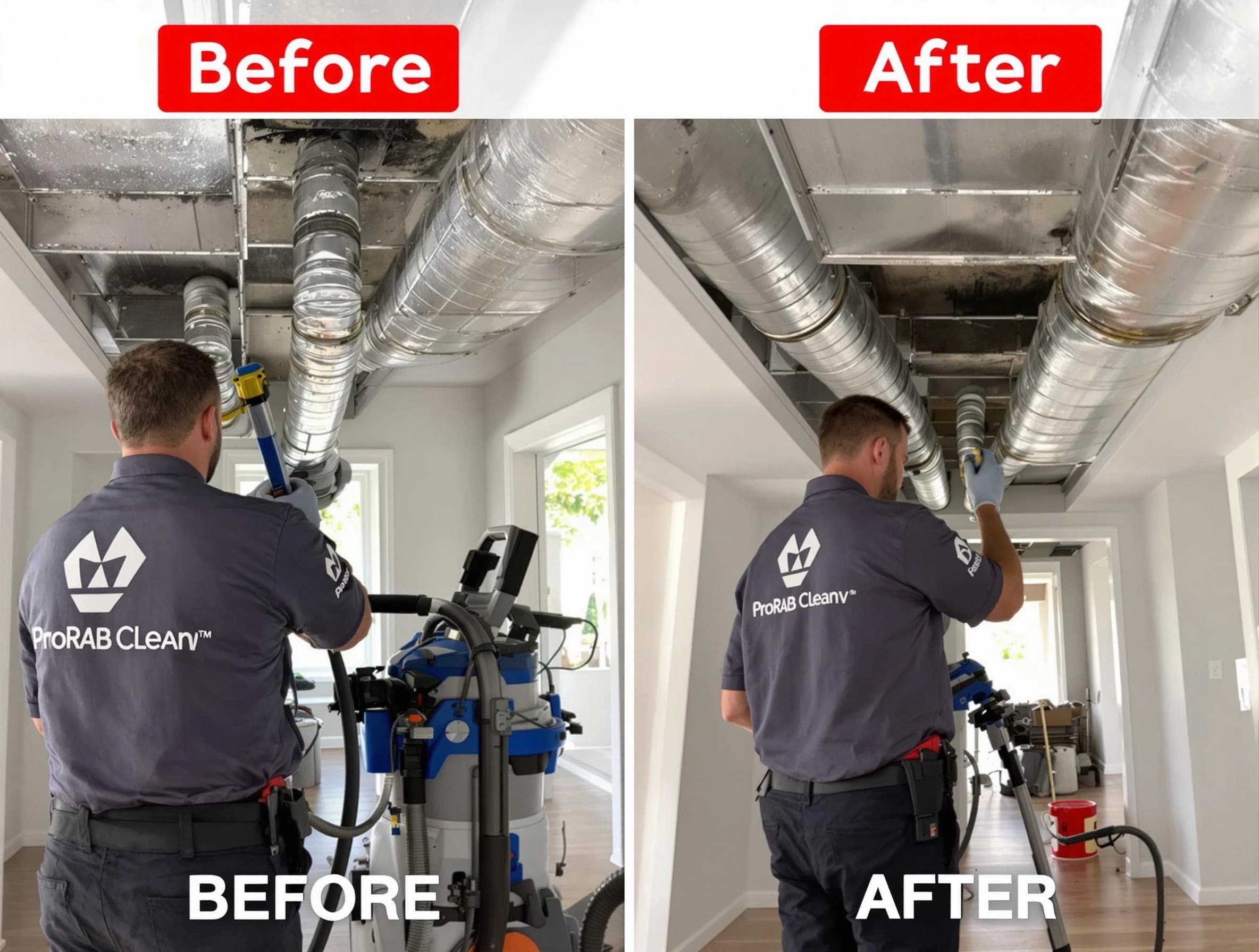 Plain City Air Duct Cleaning expert performing thorough residential duct cleaning in a Plain City home