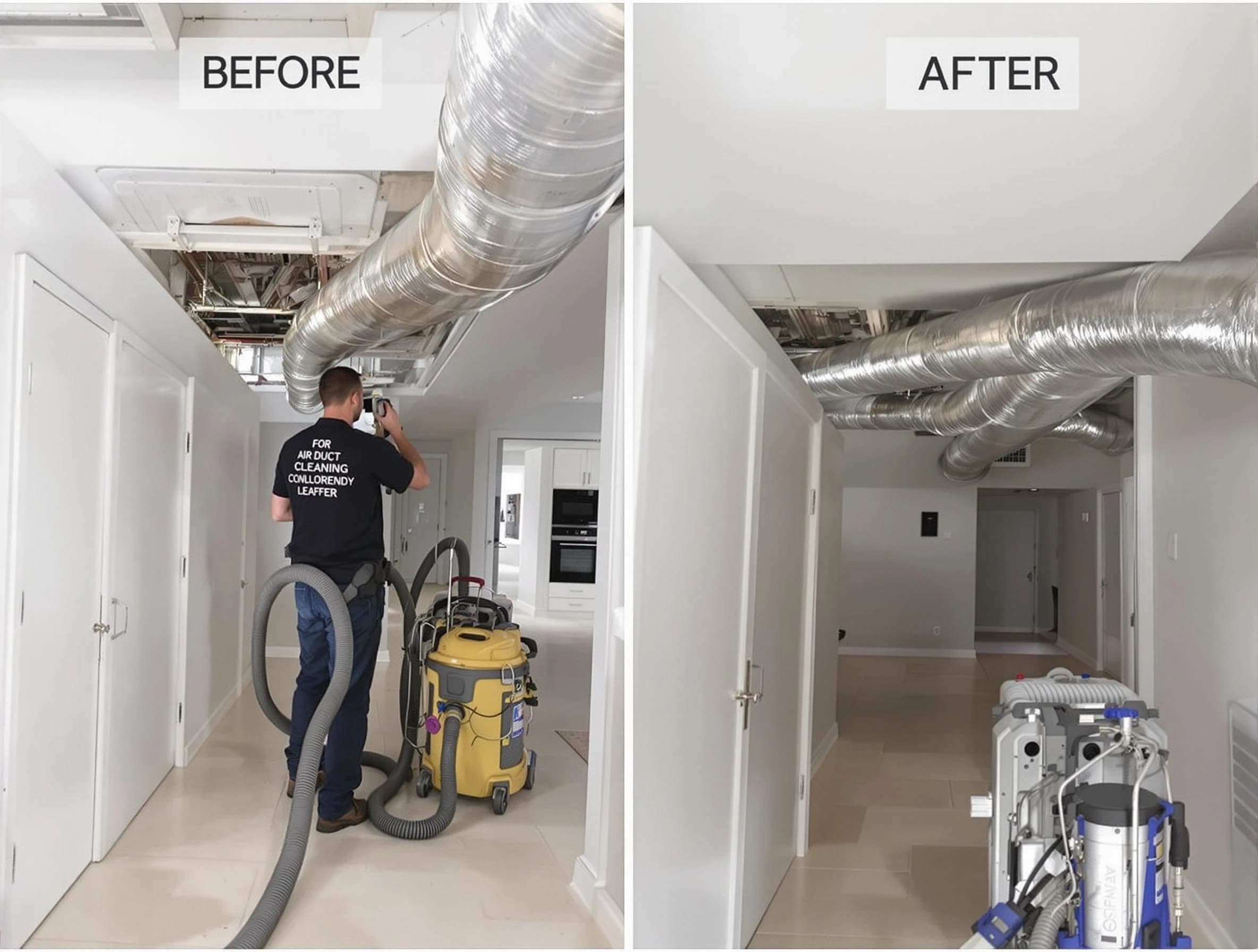 Plain City Air Duct Cleaning professional performing thorough air duct cleaning in Plain City